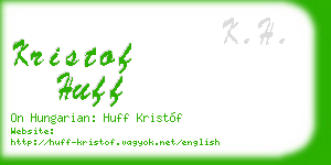 kristof huff business card
