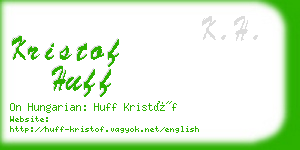 kristof huff business card